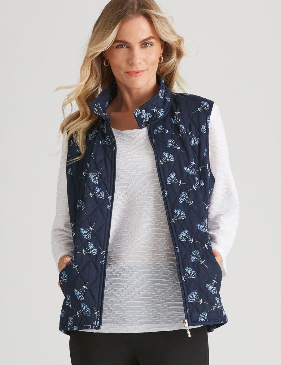 Outerwear Millers | Millers Sleeveless Printed Jersey Vest