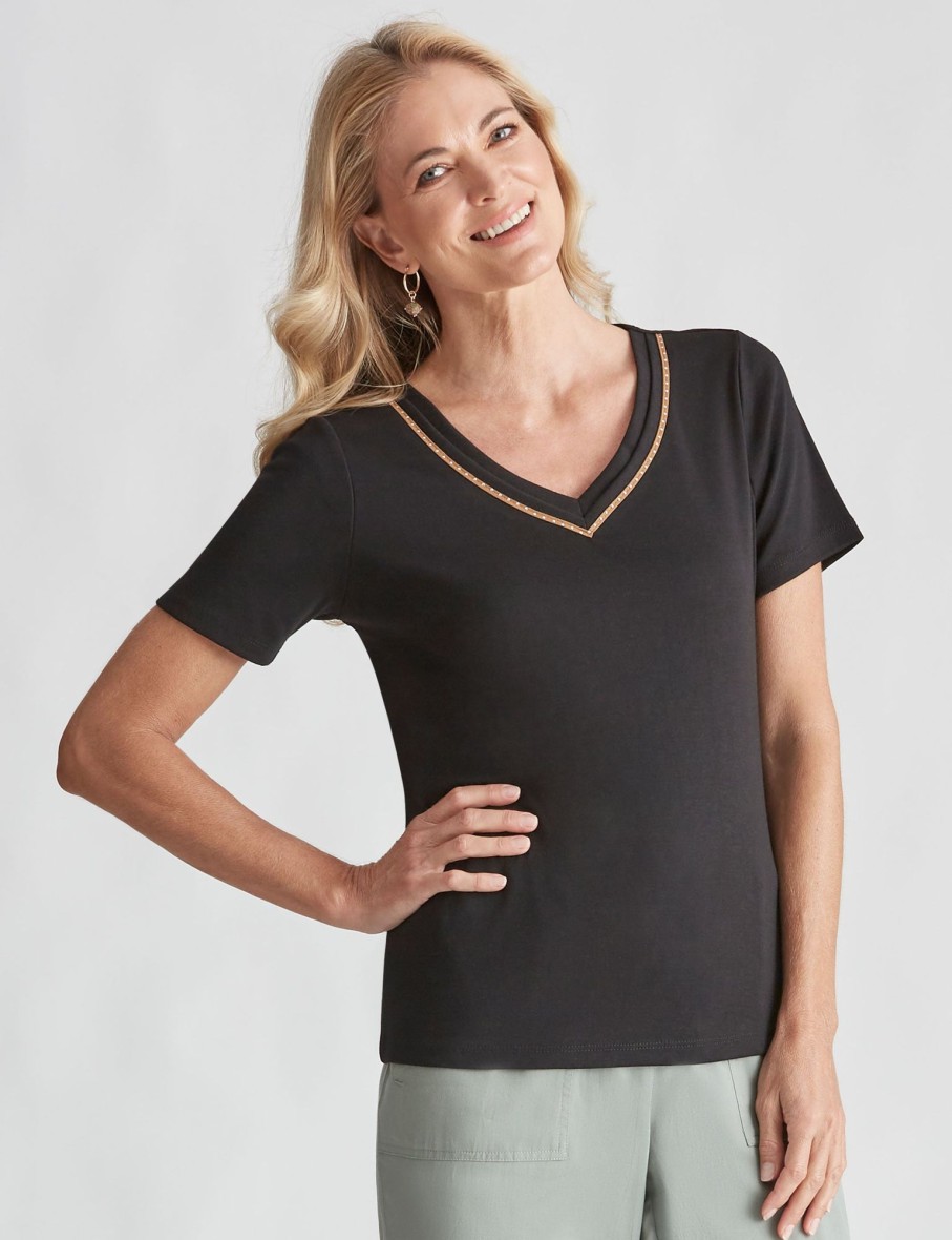 Tops NoniB | Noni B Short Sleeve Rib Top