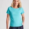 Tops NoniB | Noni B Round Neck Embroidered Rib Top