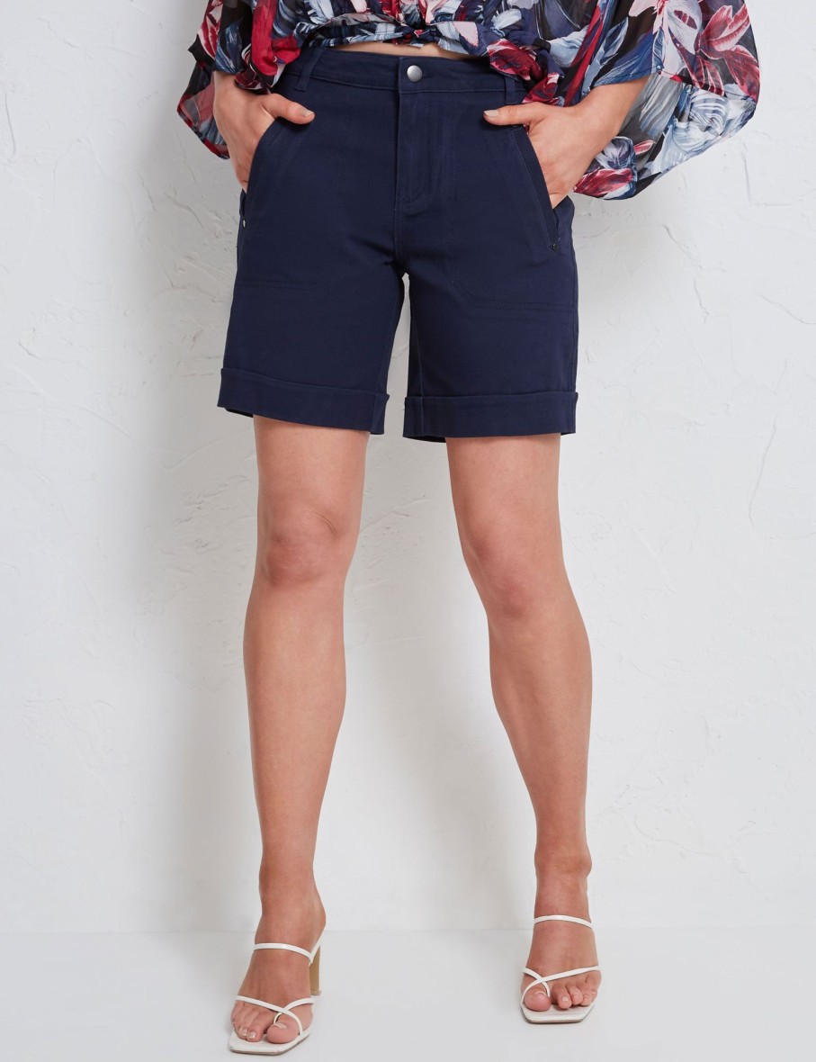 Bottoms Katies | Katies Cotton Canvas Shorts