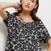 Tops NoniB | Gather Neck Printed Top