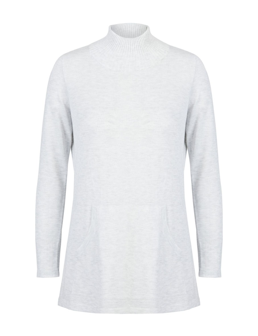 Knitwear WLane | W.Lane Funnel Neck Longline Pullover Top