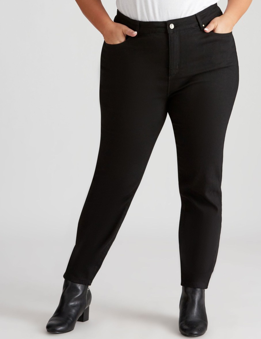 Bottoms Beme | Beme Mid Rise Soft Touch Regular Jeans