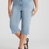 Bottoms Beme | Beme Light Blue Wash Cropped Jean