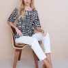 Tops NoniB | Noni B Printed Linen Shell Top