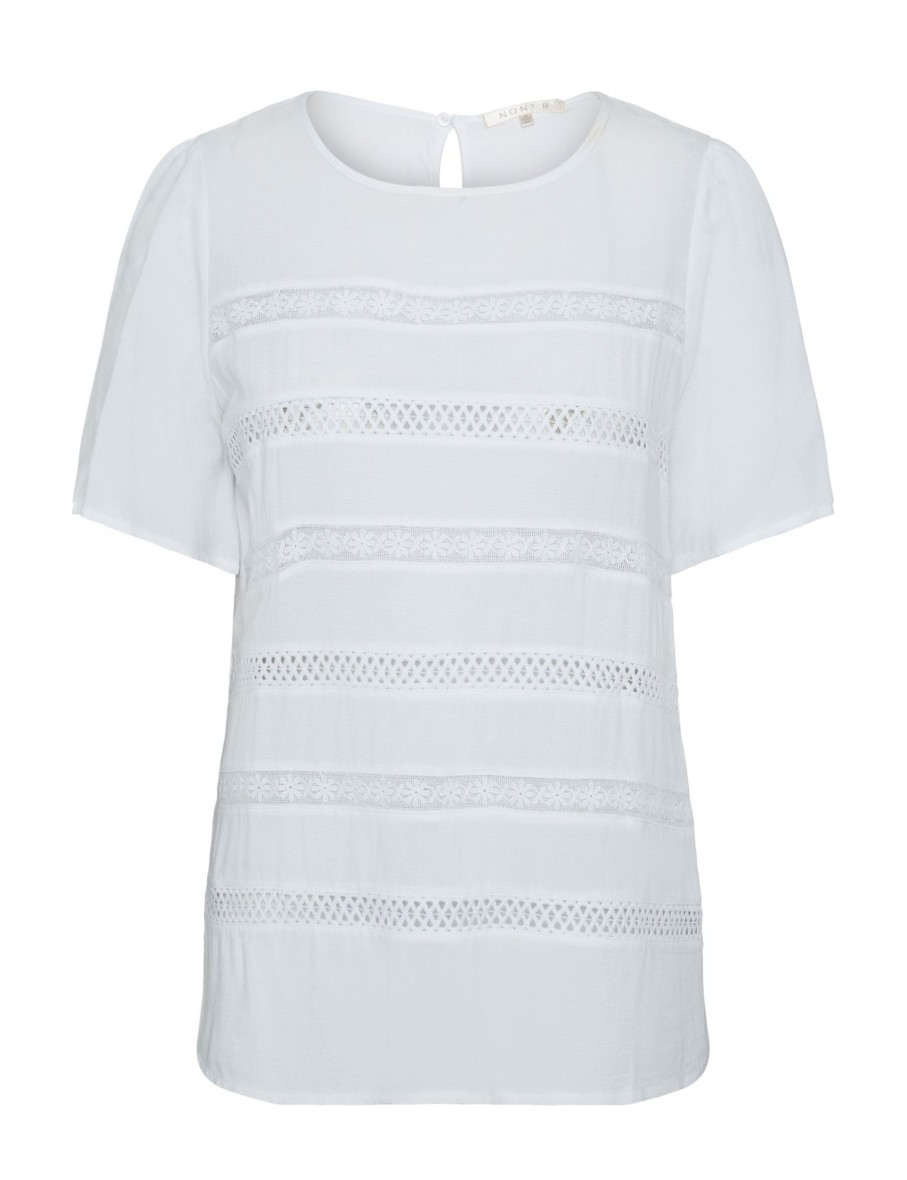 Tops NoniB | Noni B Lace Panel T-Shirt