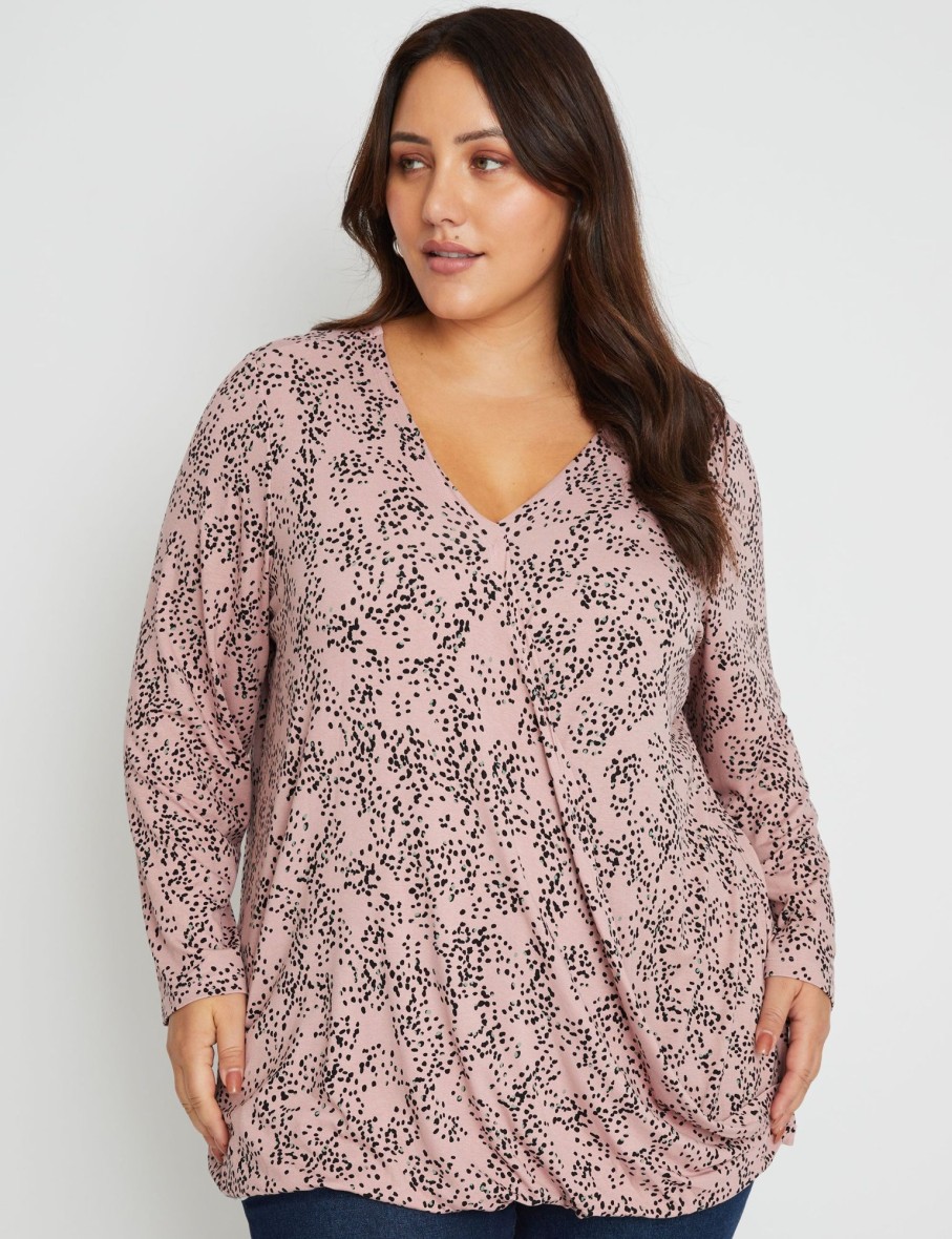 Tops Beme | Beme Twist Front Long Sleeve Top