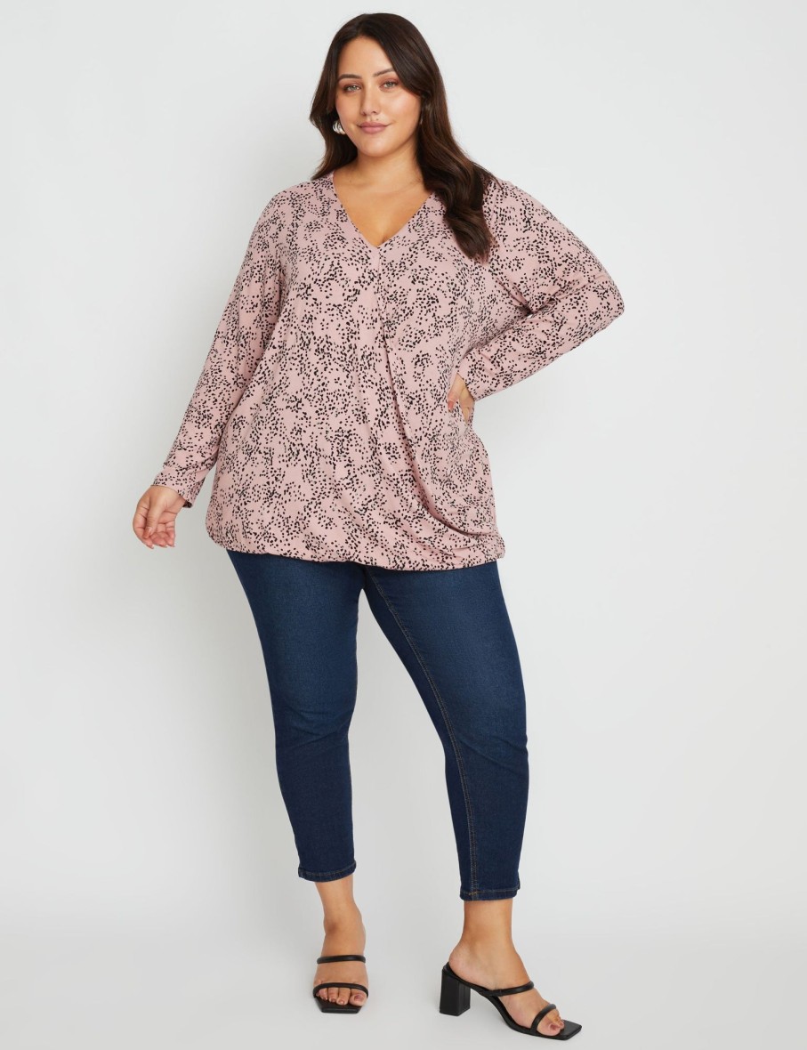 Tops Beme | Beme Twist Front Long Sleeve Top