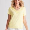 Tops NoniB | Noni B Lace V Neck Rib Top