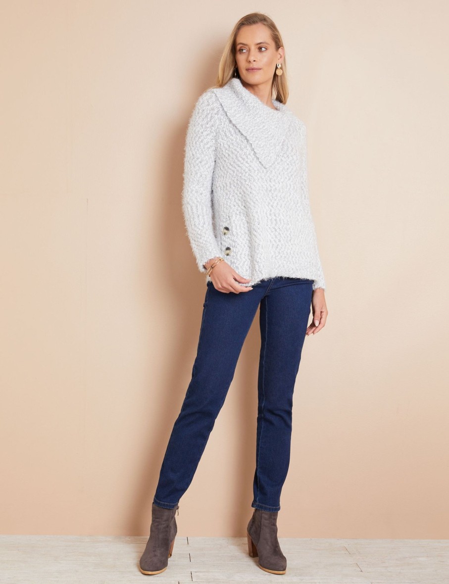 Knitwear WLane | W.Lane Side Button Boucle Jumper