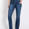 Bottoms Rockmans | F/L Str Leg Emb Jean