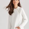 Knitwear NoniB | Noni B Zip Neck Knit Tunic Jumper