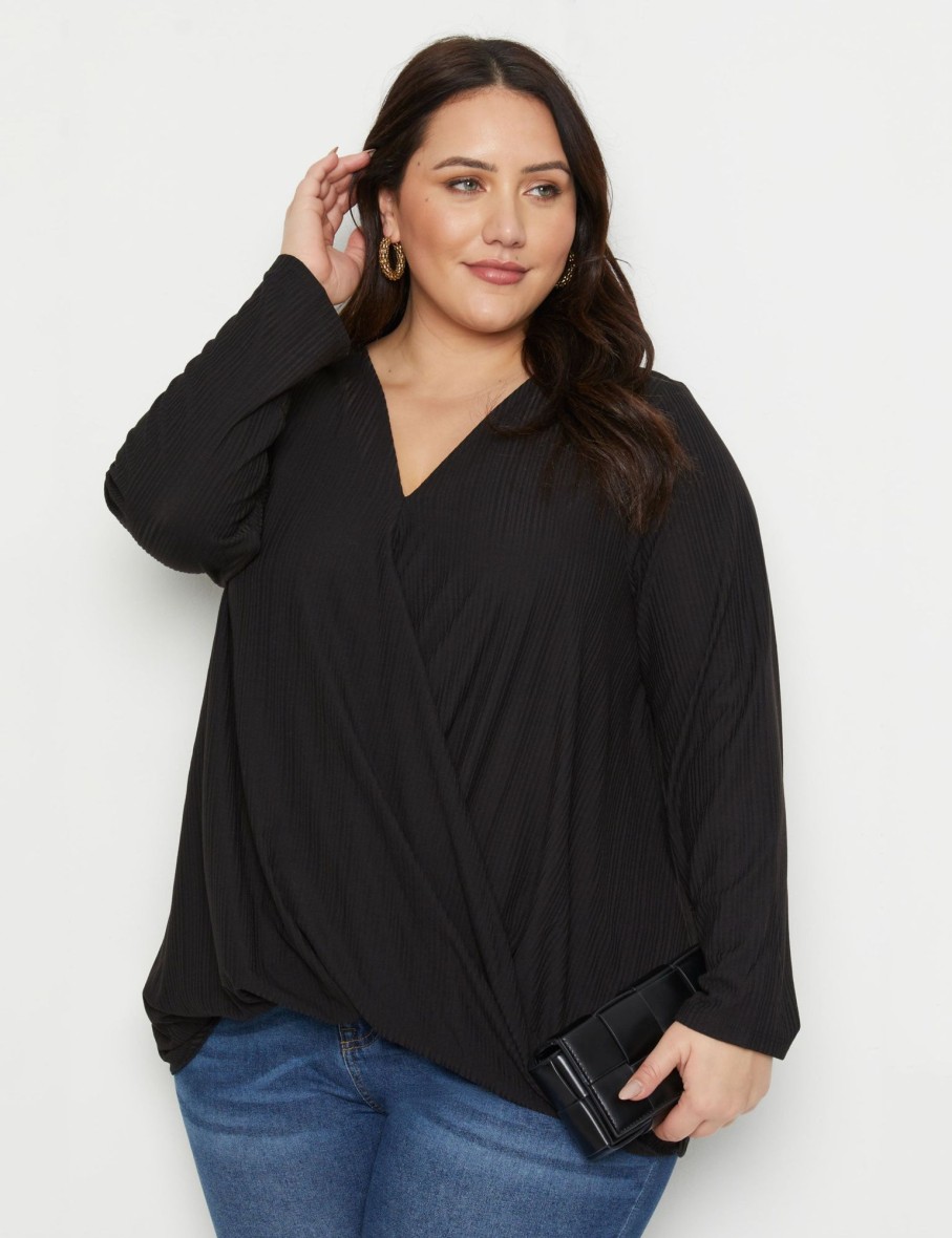 Tops Beme | Beme Twist Front Long Sleeve Top