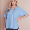 Tops NoniB | V-Neck Linen Button Detail Top