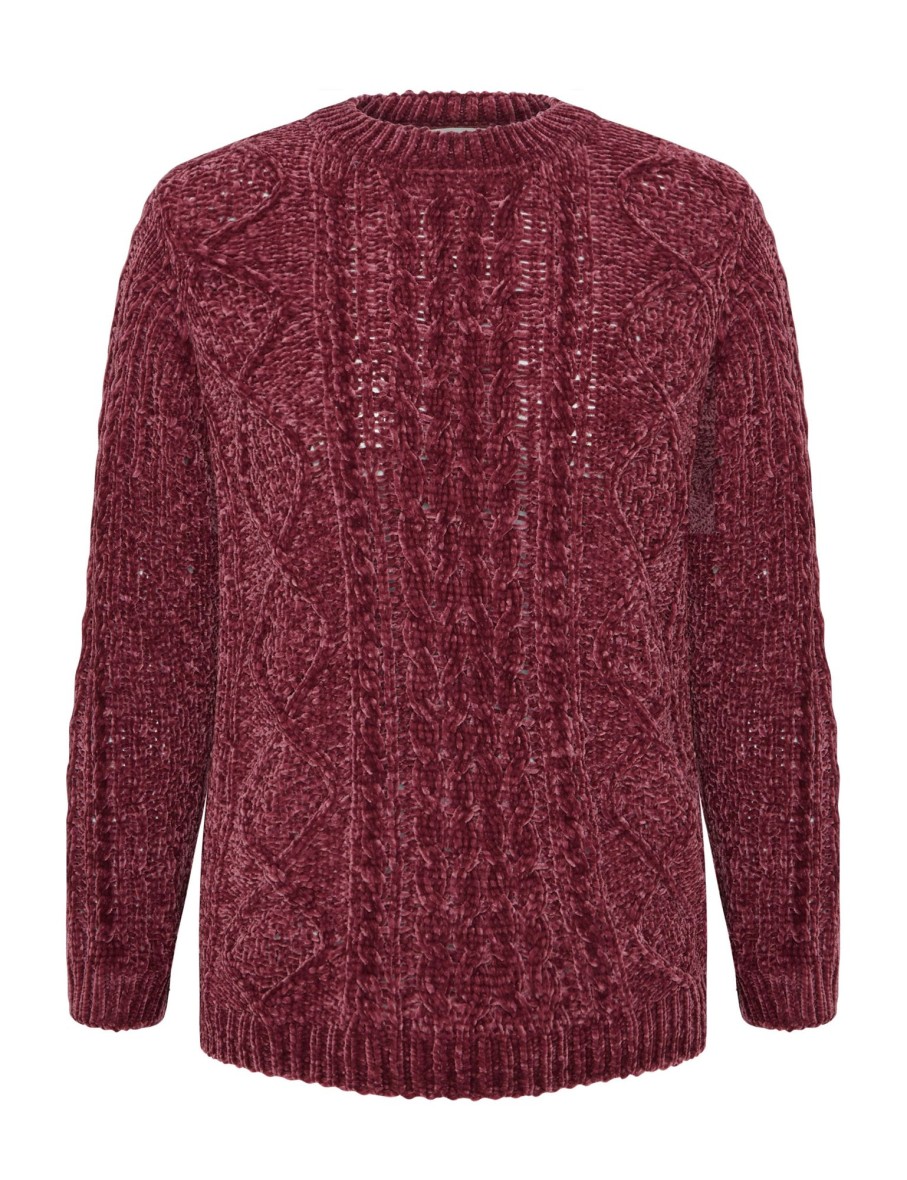 Outerwear NoniB | Noni B Cable Knitwear Chenille Jumper