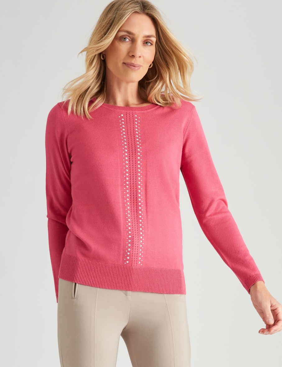 Knitwear NoniB | Noni B Stud Embellished Knitwear Jumper