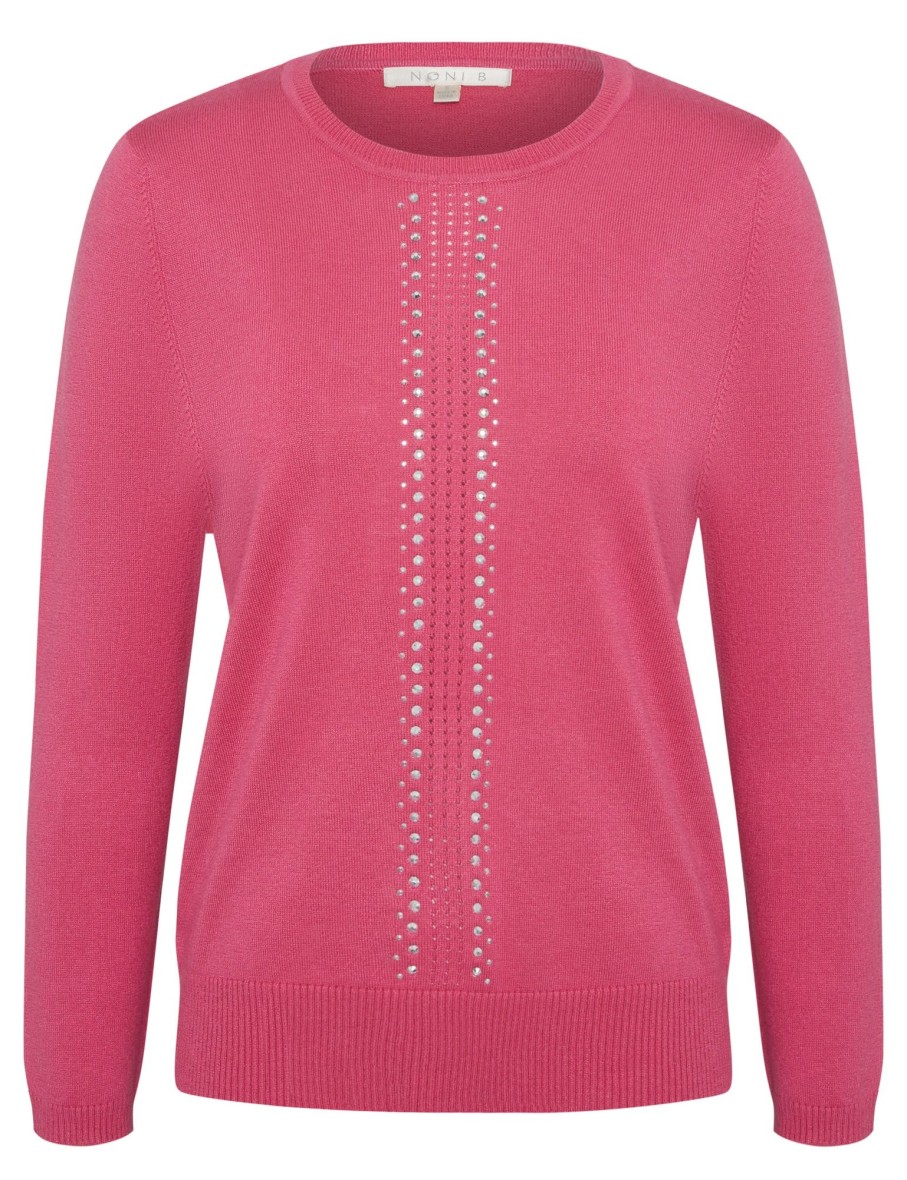 Knitwear NoniB | Noni B Stud Embellished Knitwear Jumper