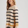 Knitwear Millers | Millers Long Sleeve Stripe Step Hem Jumper