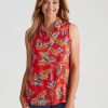 Tops Millers | Millers Printed Sleeveless Rayon Blouse