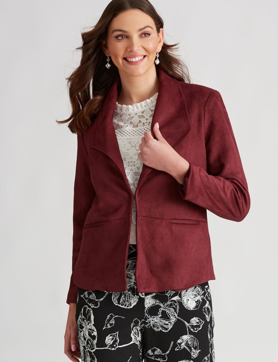 Outerwear LizJordan | Liz Jordan Suedette Jacket