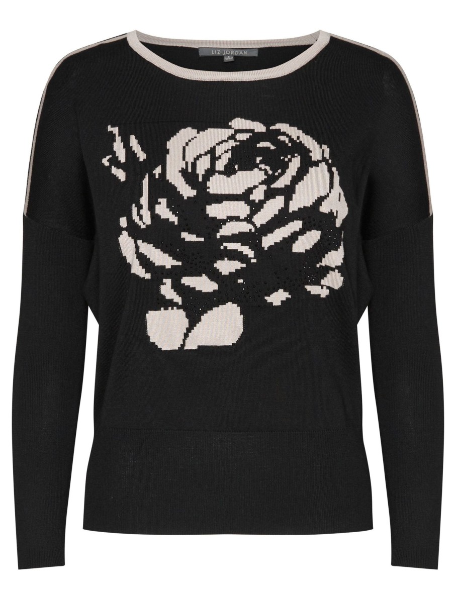 Knitwear NoniB | Noni B Embellished Rose Jumper