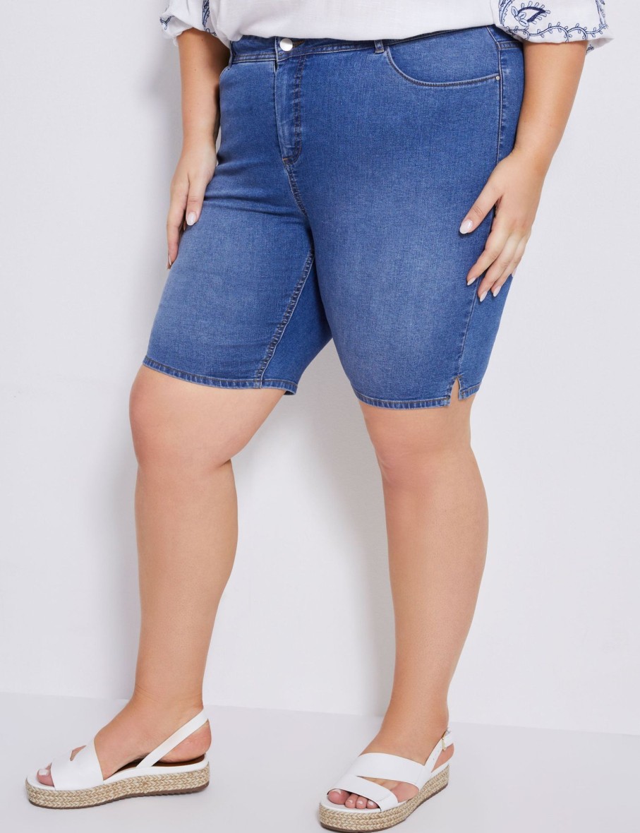 Bottoms Autograph | Autograph Longline Fly Front Denim Short