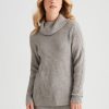 Knitwear Rockmans | Rockmans Long Sleeve Relaxed Rib Knitwear Top