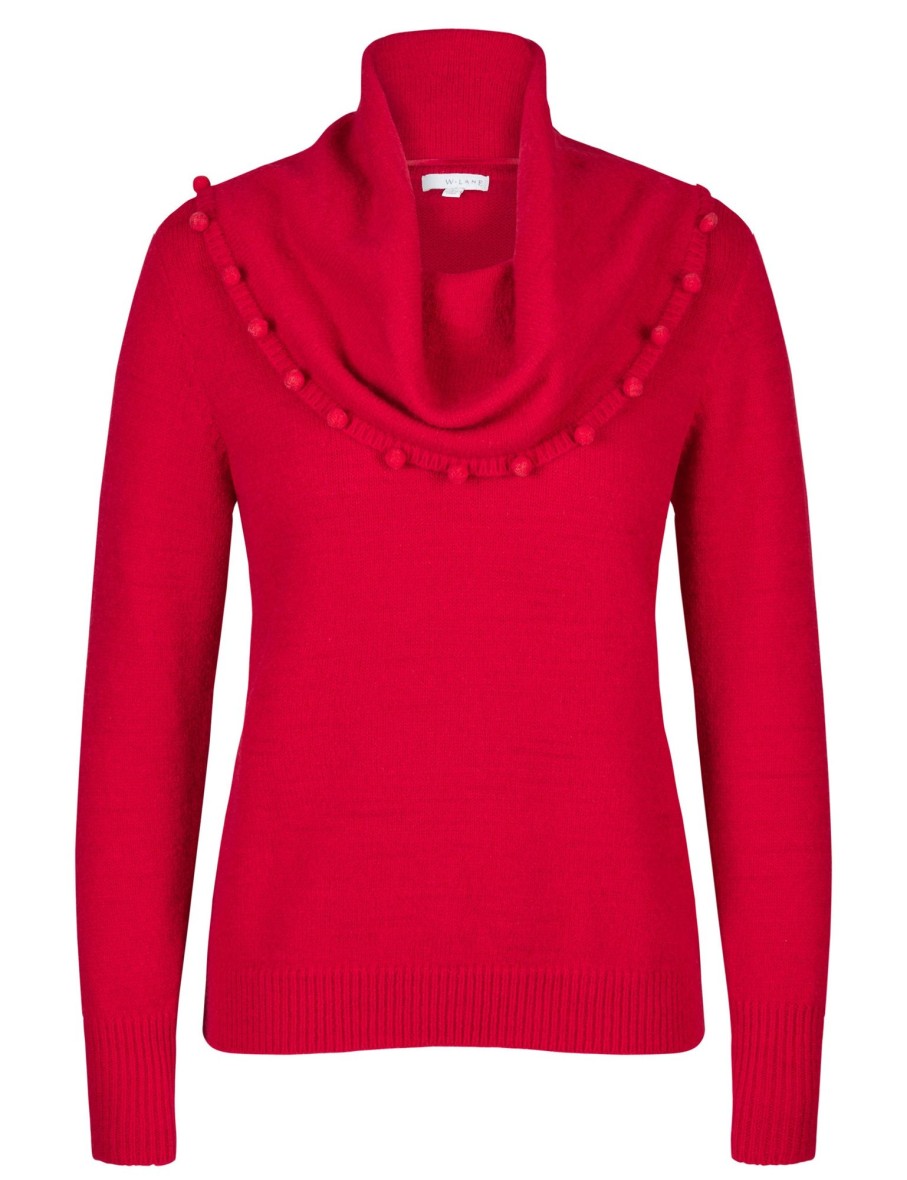 Knitwear WLane | W.Lane Pom Pom Cowl Neck Pullover