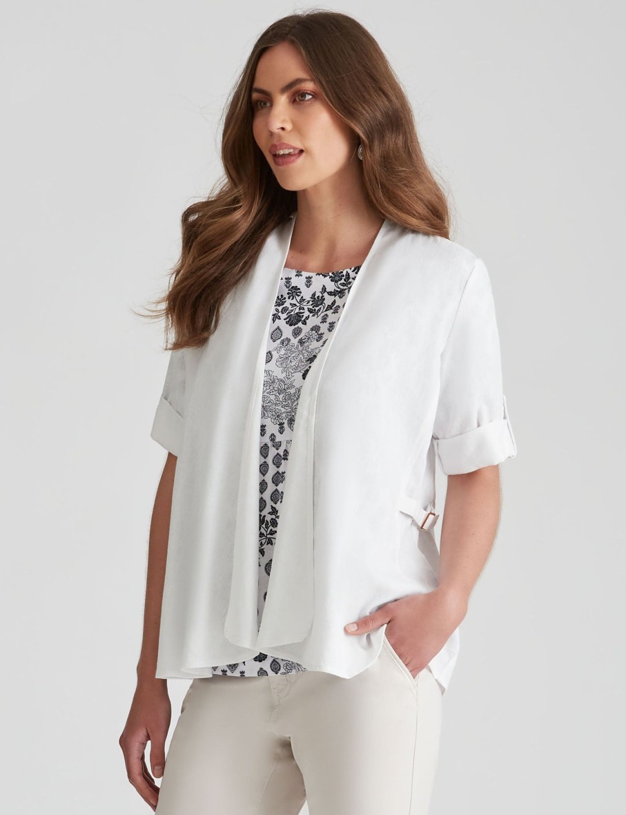 Outerwear WLane | W.Lane Linen Textured Waterfall Jacket