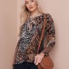 Tops NoniB | Embellished Print Knit Top