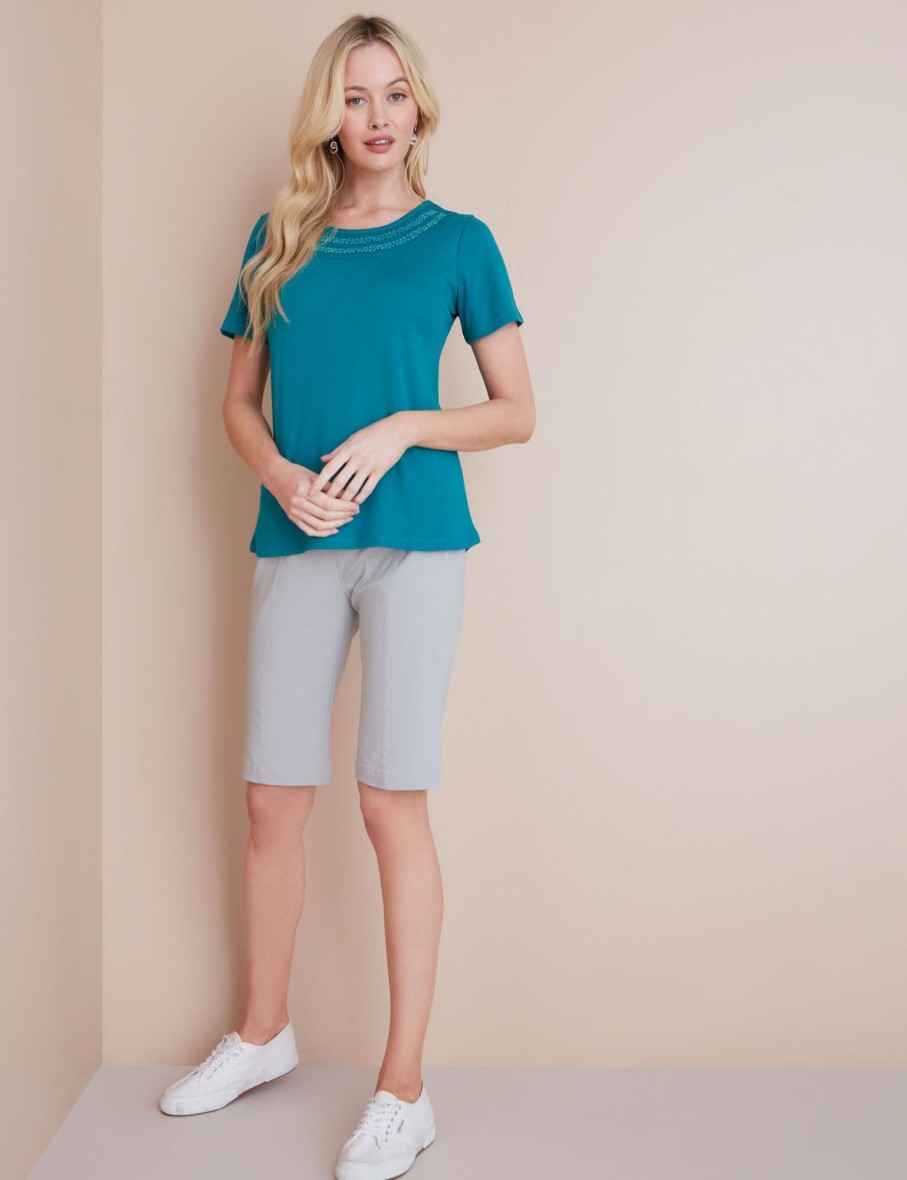 Tops NoniB | Short Sleeve Rib Tee