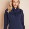 Knitwear WLane | W.Lane Fringe Cowl Pullover Top