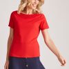 Tops NoniB | Noni B Round Neck Detail Rib Top