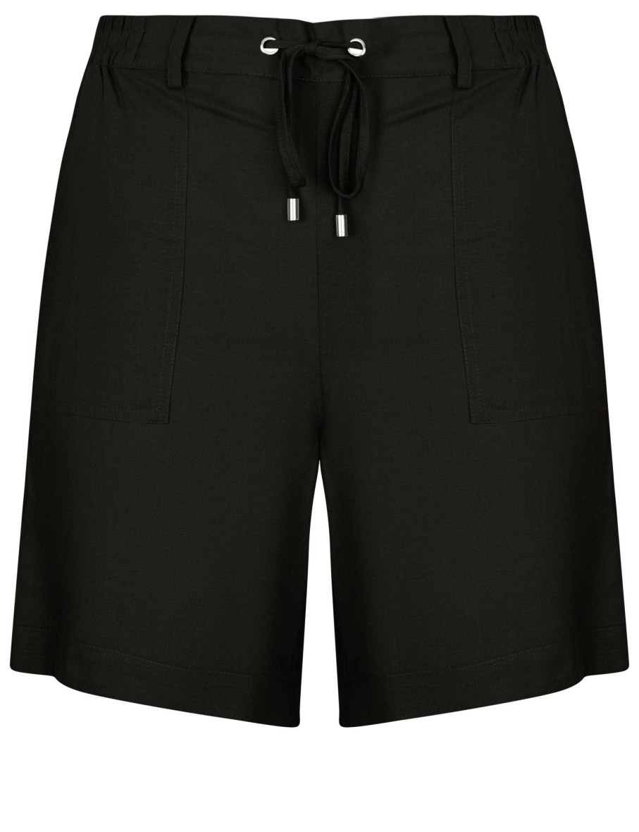 Bottoms Katies | Katies Linen Blend Tie Front Shorts