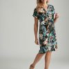 Dresses Millers | Millers Extended Sleeve Knee Length Rayon Dress