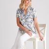 Tops NoniB | Noni B Linen Printed Blouse