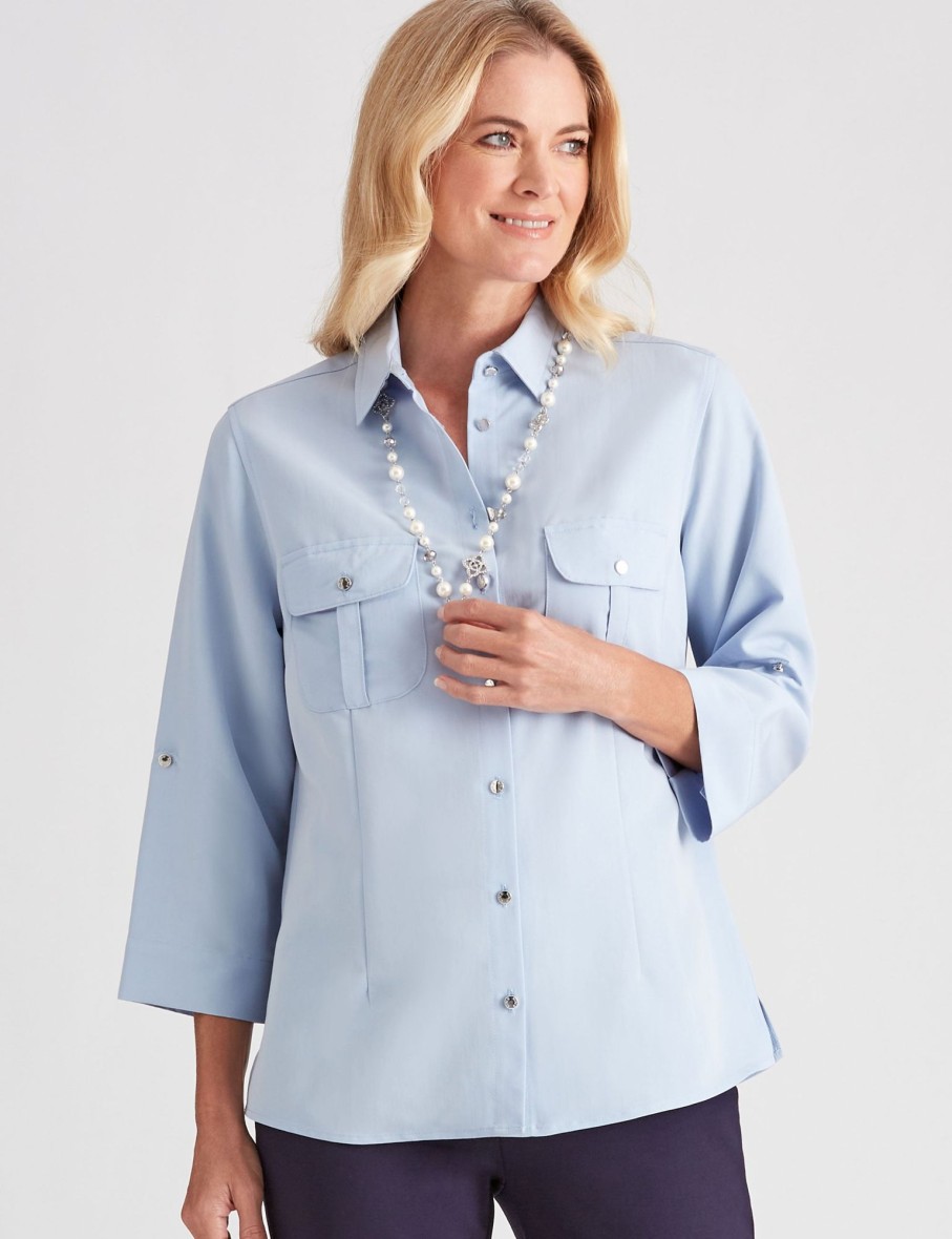 Tops NoniB | Noni B Pocket Detail Shirt