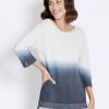 Knitwear Rockmans | Rockmans 3/4 Sleeve Ombre Sparkle Jumper