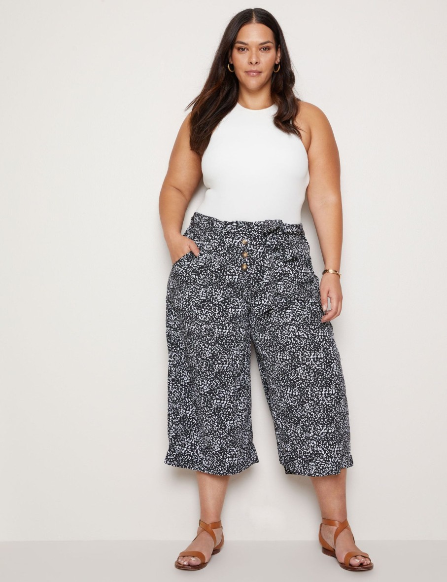 Bottoms Autograph | Autograph Crop Wide Leg Belted Pants