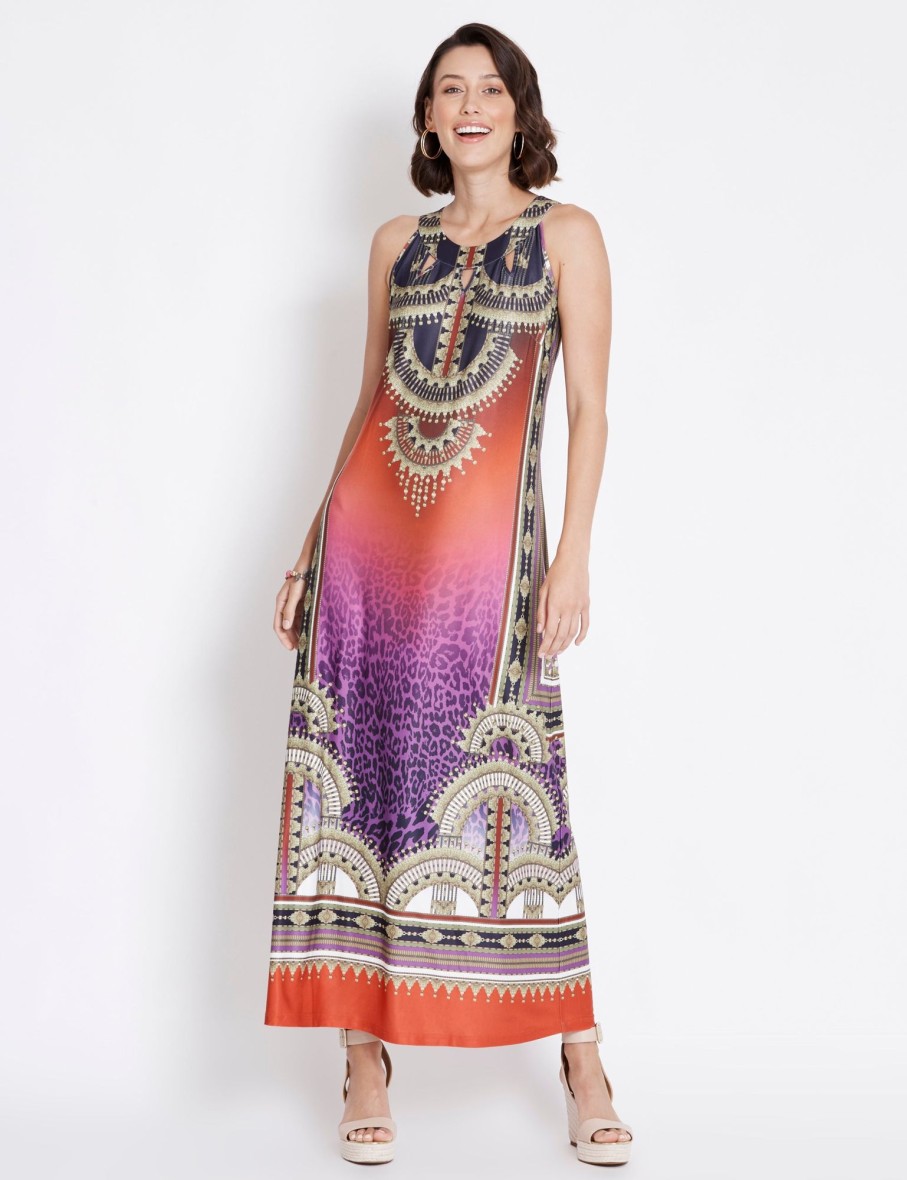 Dresses Rockmans | Slvless Ombre Maxi