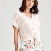 Tops Katies | Katies Broderie Tie Front Top