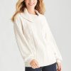 Knitwear Rockmans | Table Eight Long Sleeve Cable Sweater