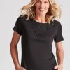 Tops NoniB | Noni B Lace Neck Rib Top