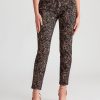 Bottoms Rockmans | Rockmans Full Length Slim Leg Animal Print Jeans