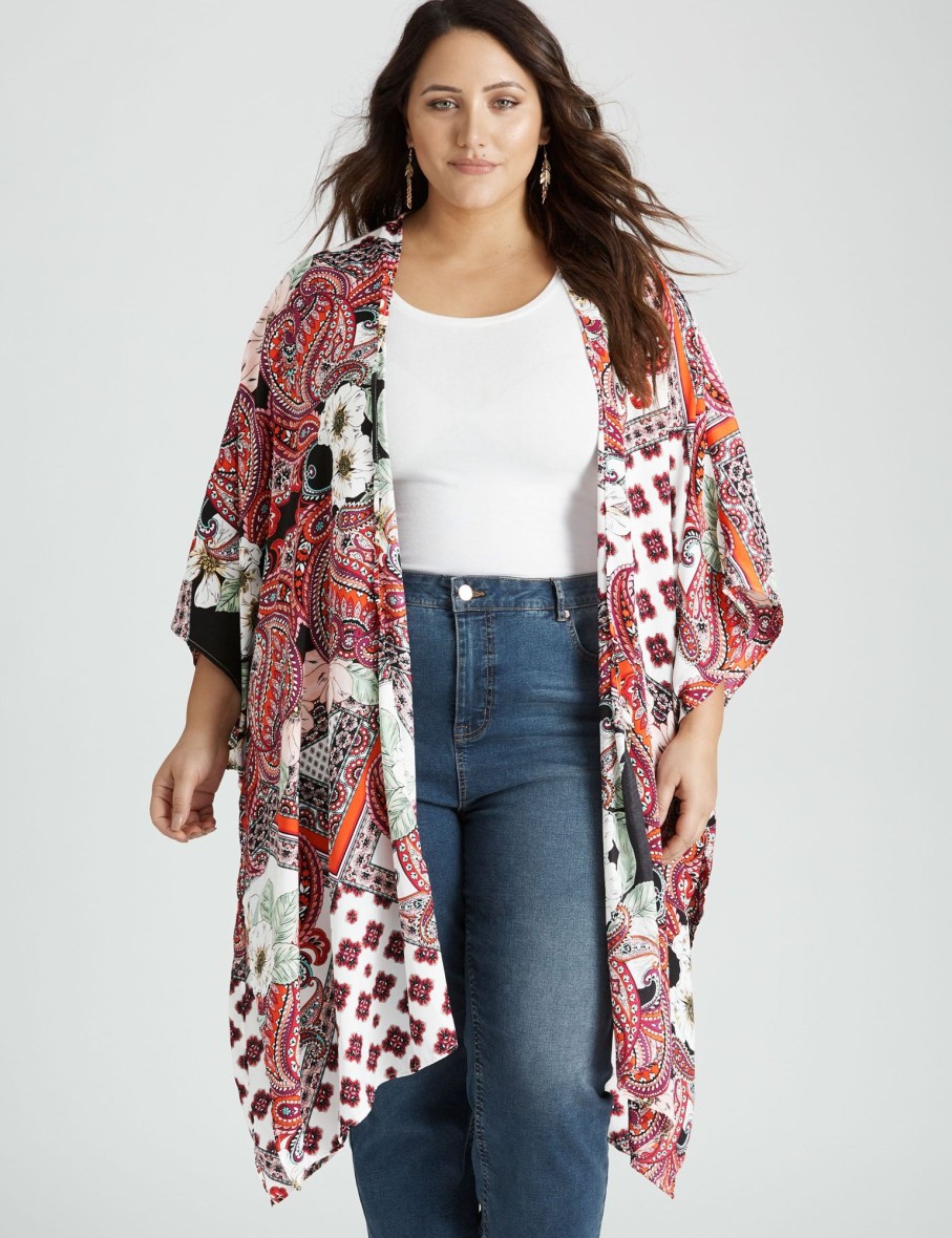 Outerwear Beme | Beme Elbow Sleeve Kimono