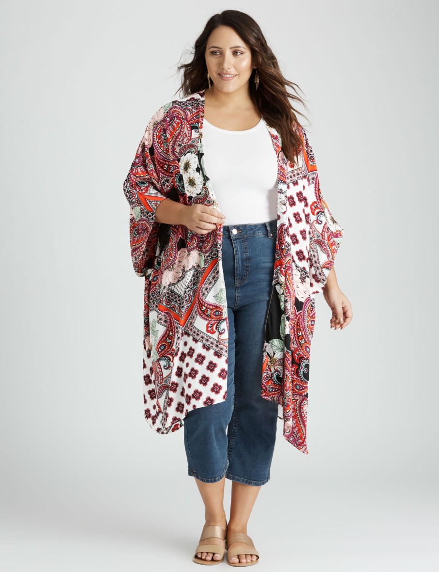 Outerwear Beme | Beme Elbow Sleeve Kimono