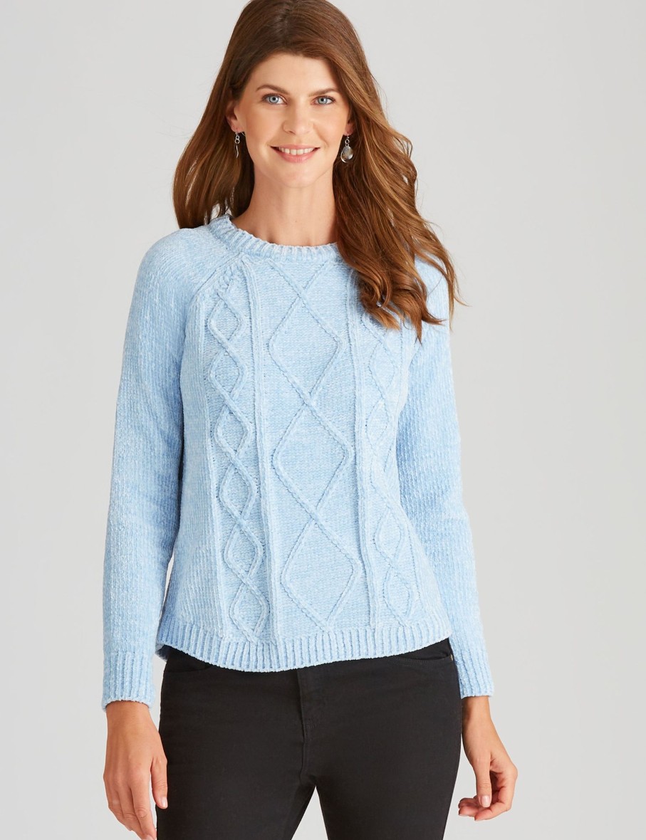 Knitwear WLane | W.Lane Chenille Cable Pullover Top