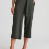 Bottoms Katies | Katies Linen Blend Belted Crop Pants