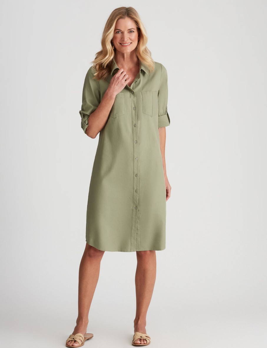 Dresses NoniB | Noni B Woven Shirt Dress