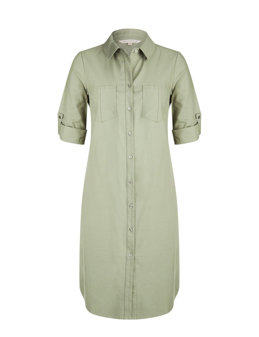 Dresses NoniB | Noni B Woven Shirt Dress